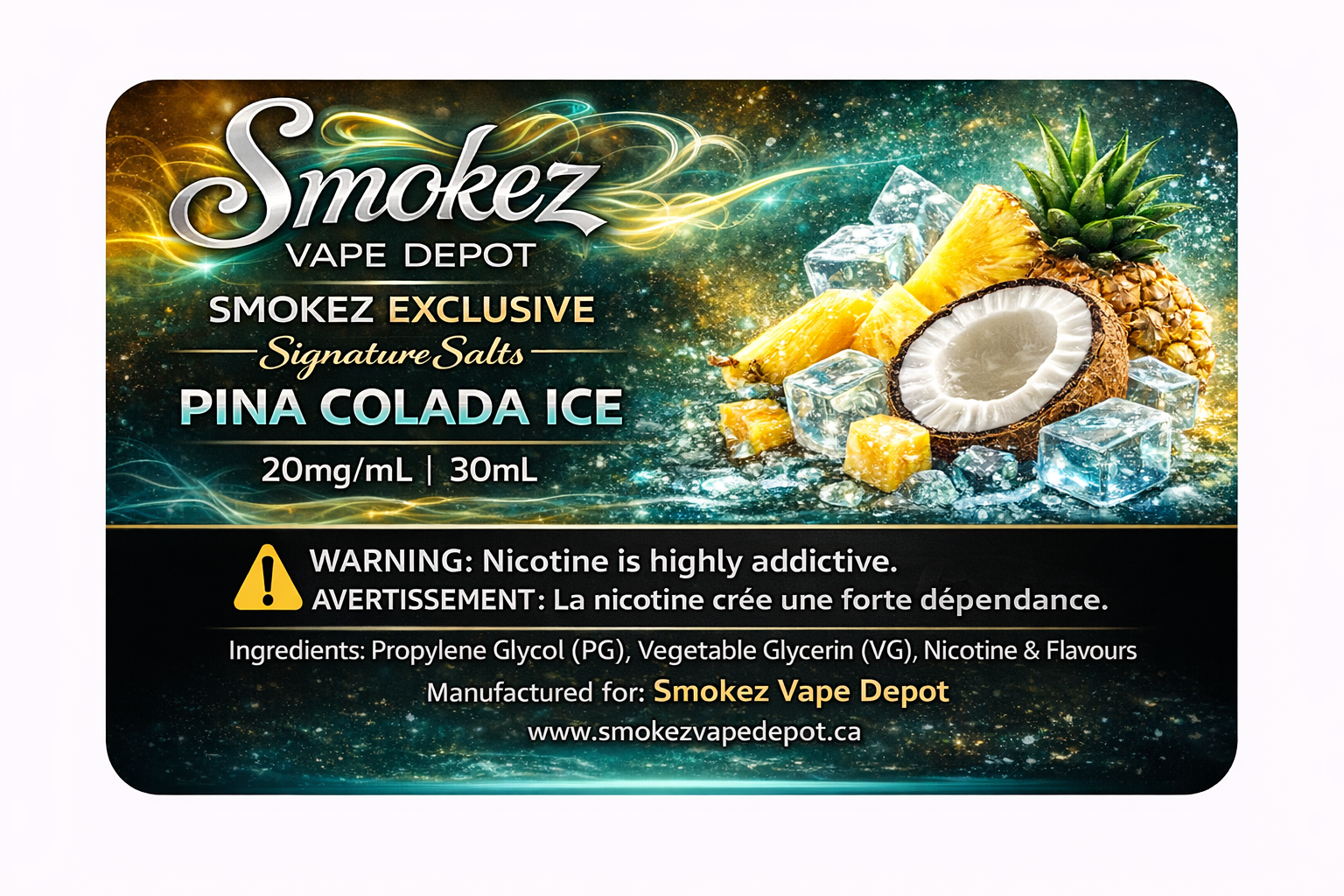 Pina Colada Ice - Smokez Exclusive Signature Salts