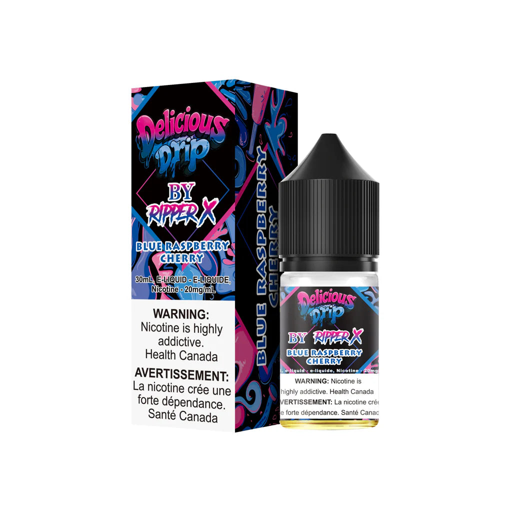 Delicious Drip Blue Raspberry Cherry E-Liquid by Ripper X
